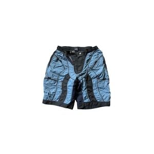 Ground Zero Technical Paneled Cargo Shorts Blue Black Gorpcore Techwear Mens L
